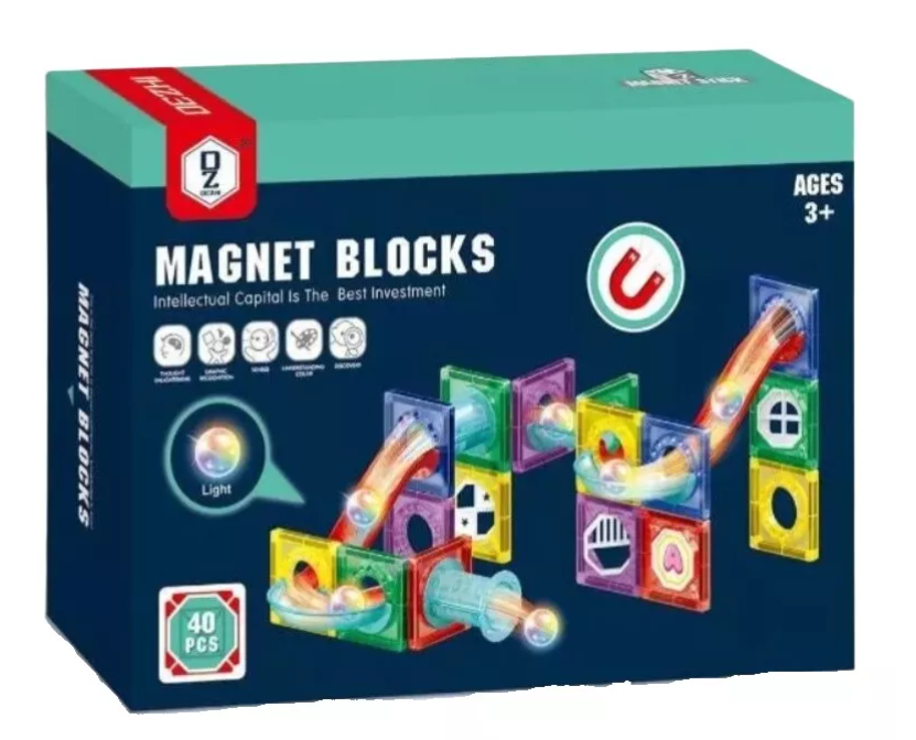 JUEGO DE 40 PCS BLOQUES MAGNETICOS