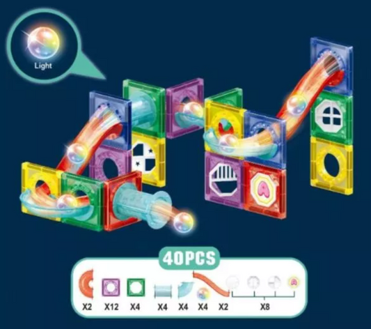 JUEGO DE 40 PCS BLOQUES MAGNETICOS